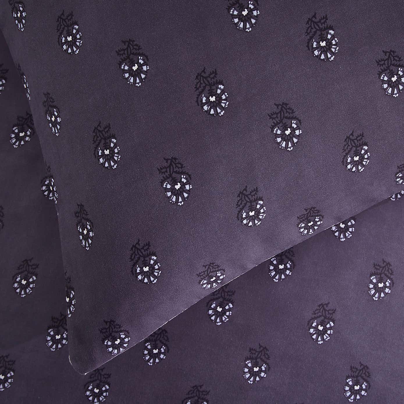 Ashwin Floral Blockprint Duvet Cover and Pillowcase Set