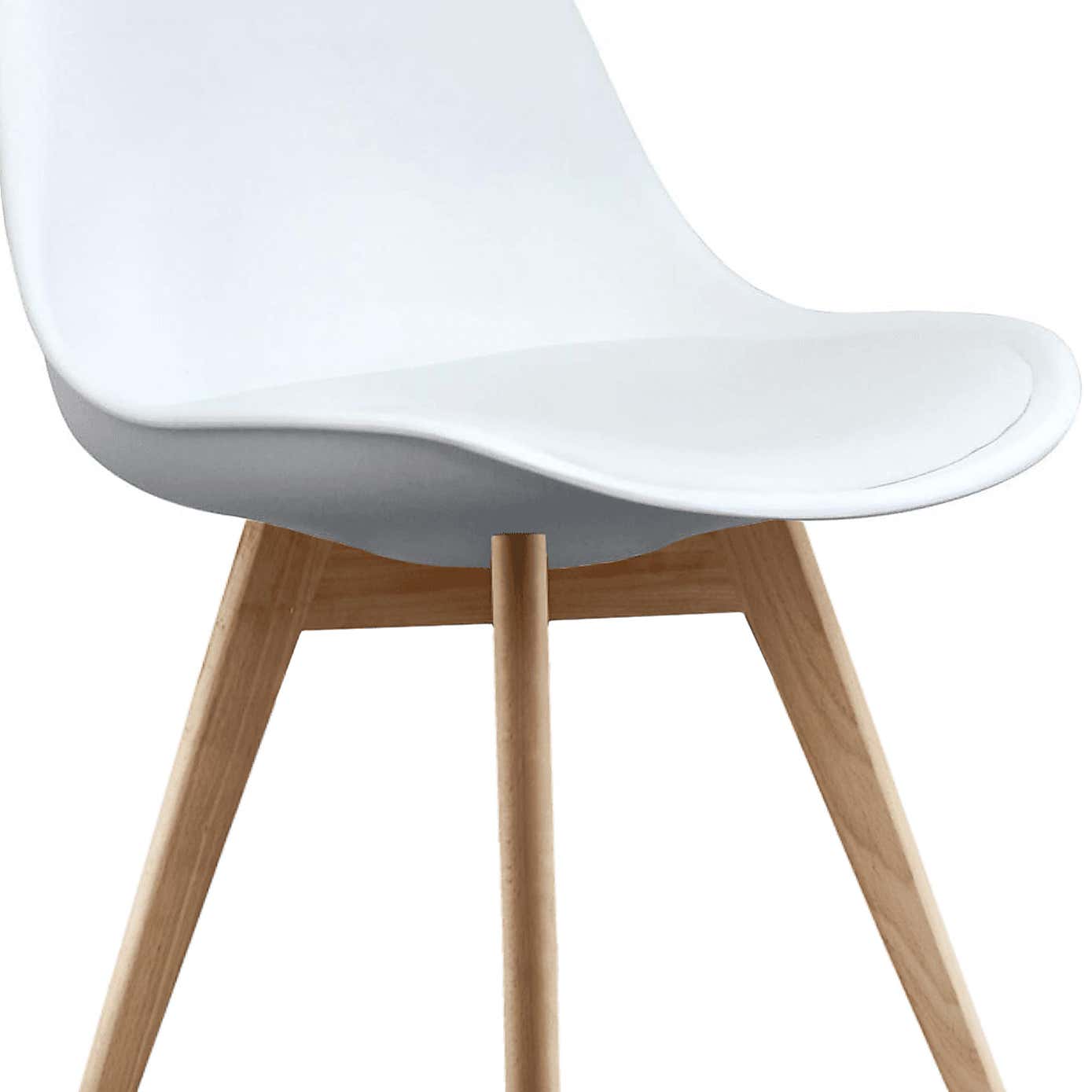 Fusion Living Soho Plastic Dining Chair with Squared Legs