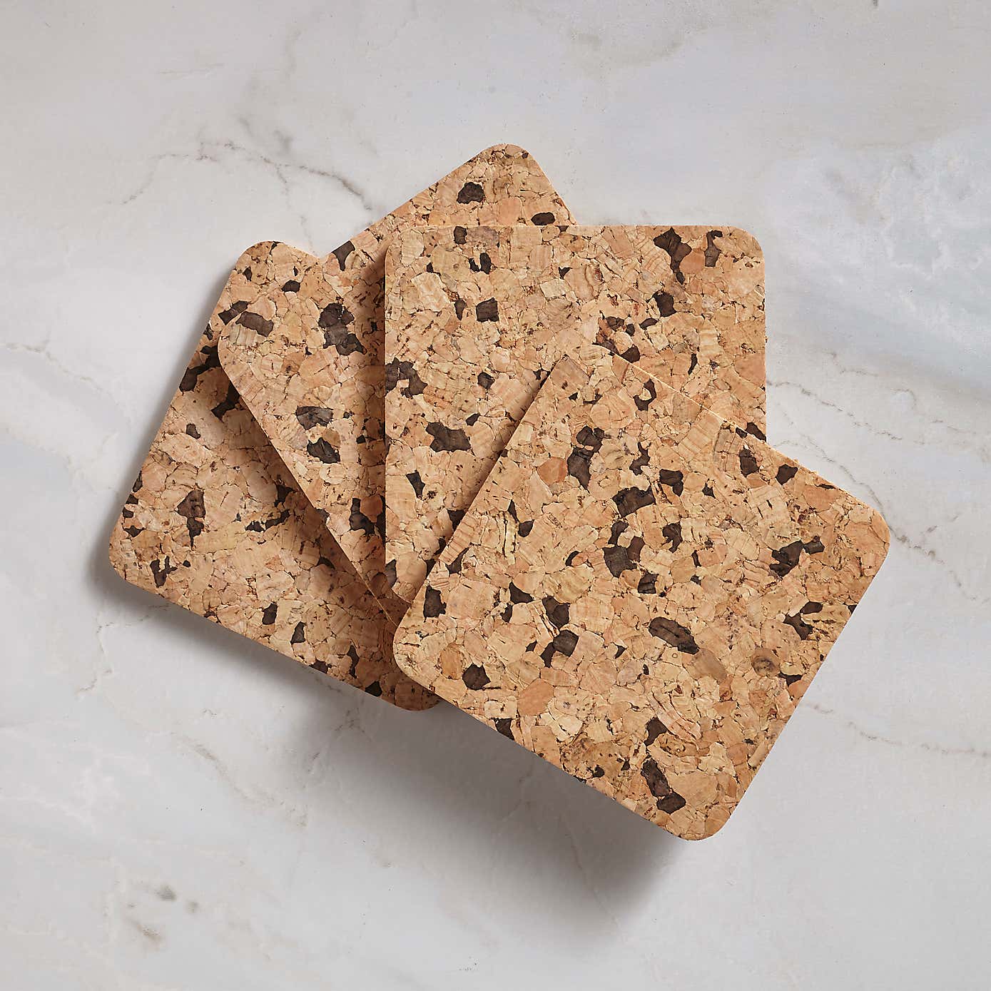 Set of 4 Square Cork Placemats
