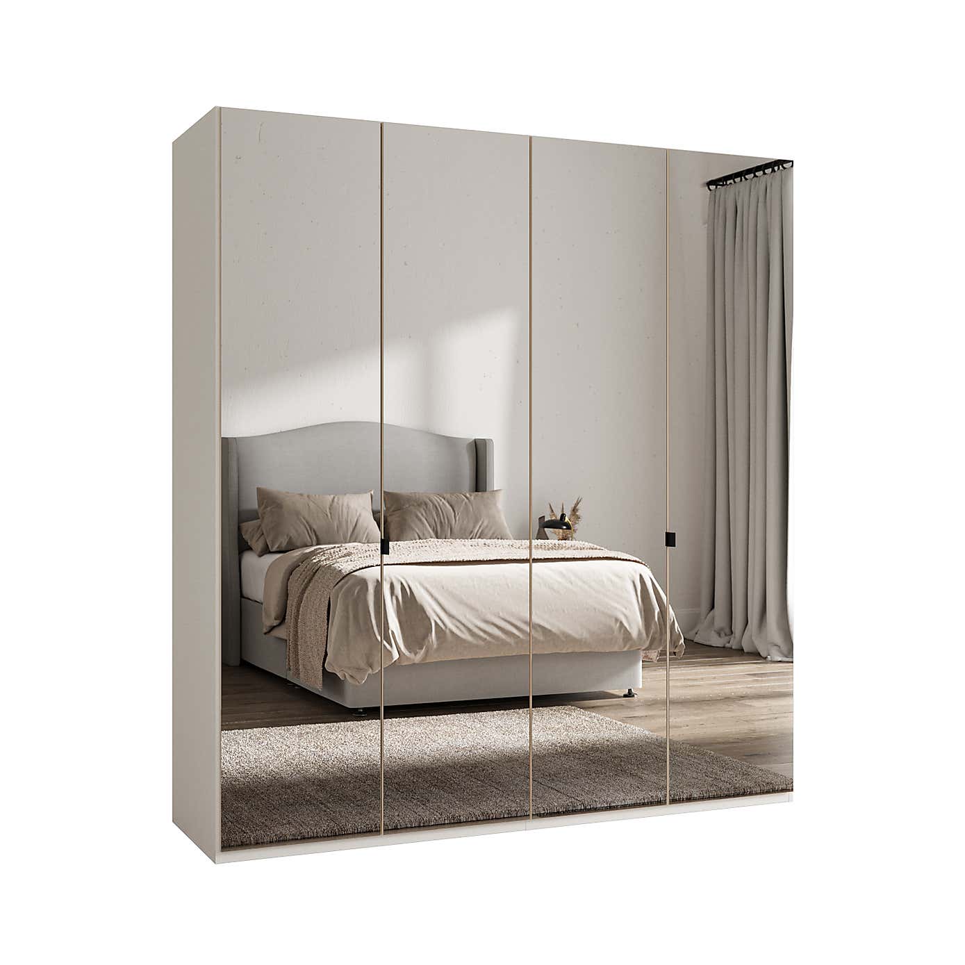 Wiemann Kahla 4 Door Mirrored Wardrobe
