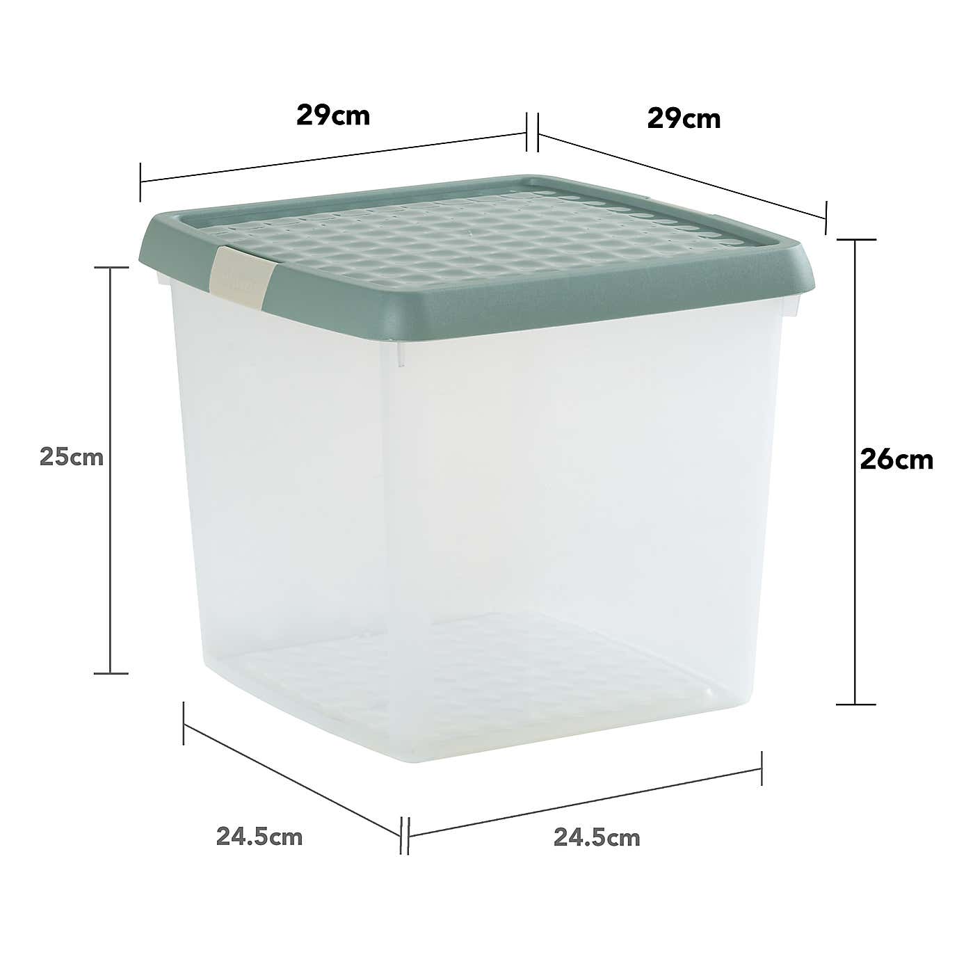 Wham Clip Pack of 4 Square Storage Boxes With Lids