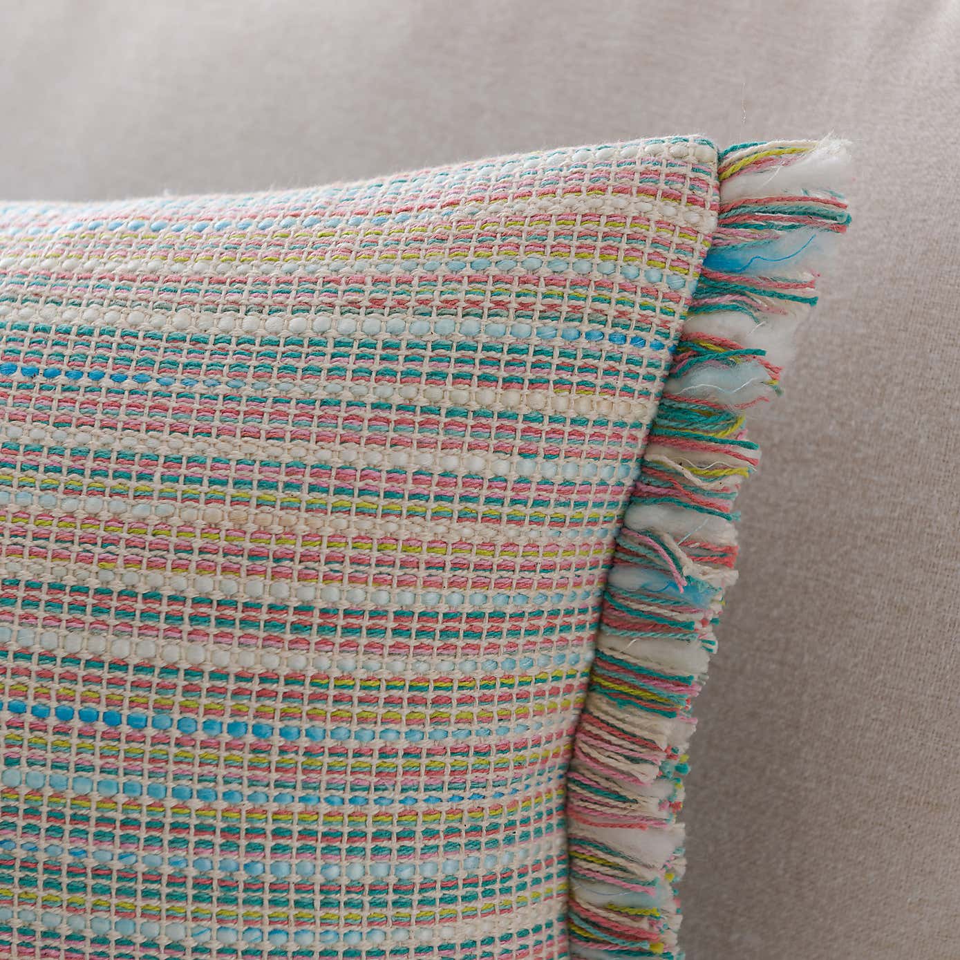 Ava Flat Weave Cotton Rectangle Cushion