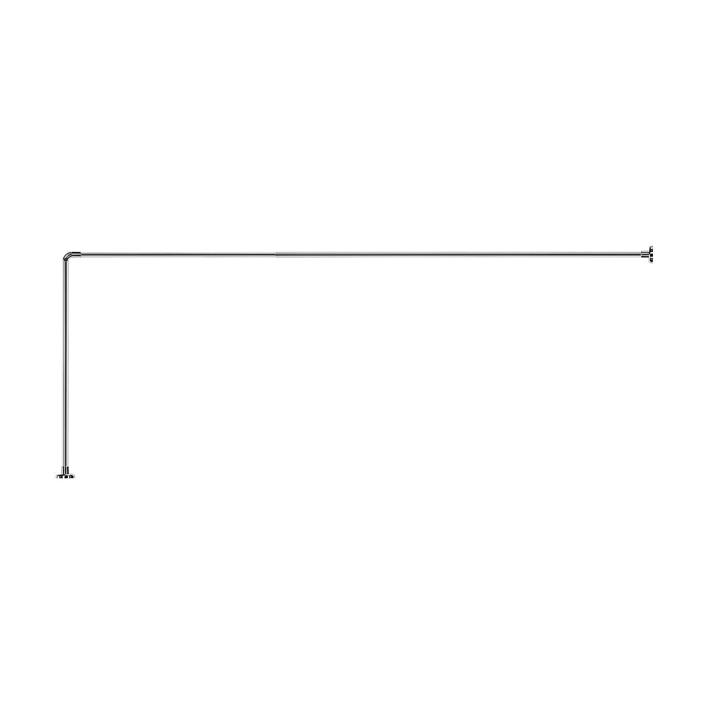 L-Shaped Extendable Shower Rail