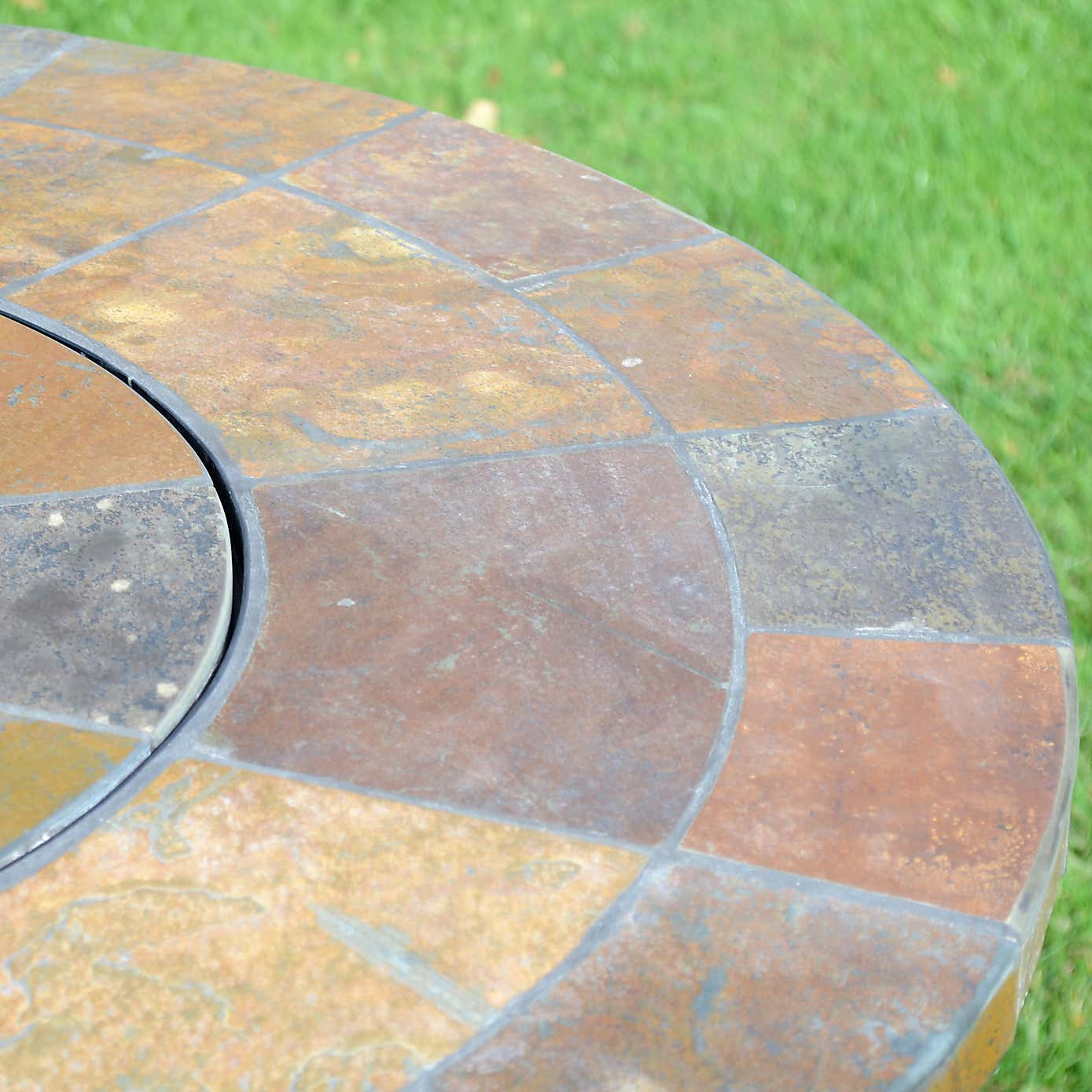 Bayfield Firepit 89cm Table with 4 Ascot Chairs Set