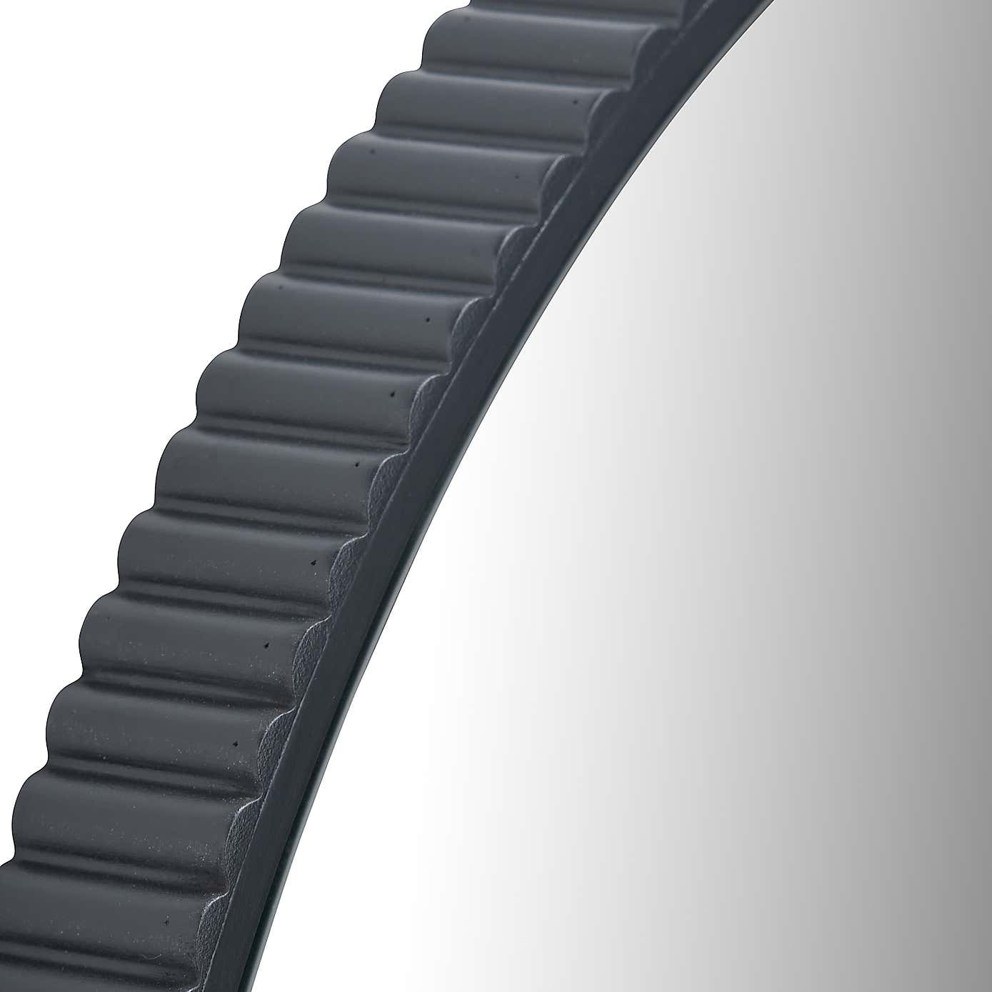 Metal Cog Edged Round Wall Mirror