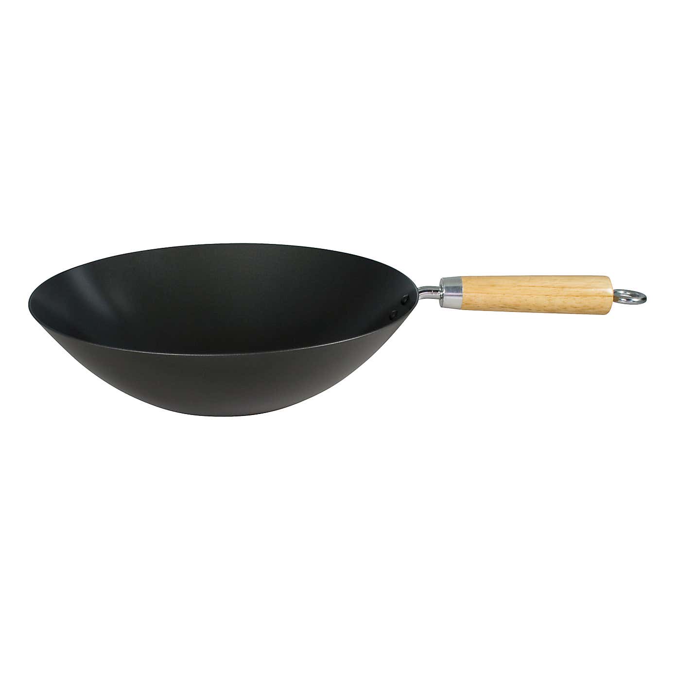 Dexam Non-Stick Heavy Gauge Carbon Steel Wok, 30cm