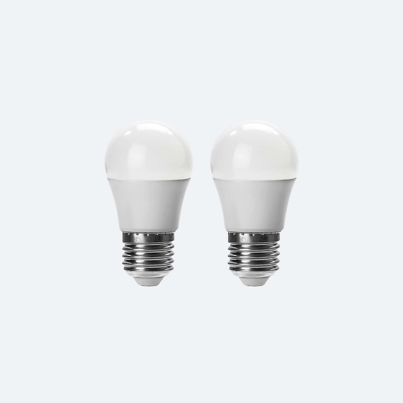 Status 5.5W Pearl ES Mini Globe Bulb 2 Pack