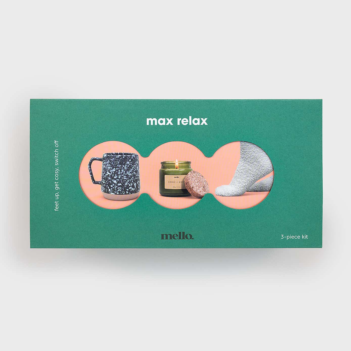 Luckies Max Relax Scented Candle, Mug & Socks Gift Set