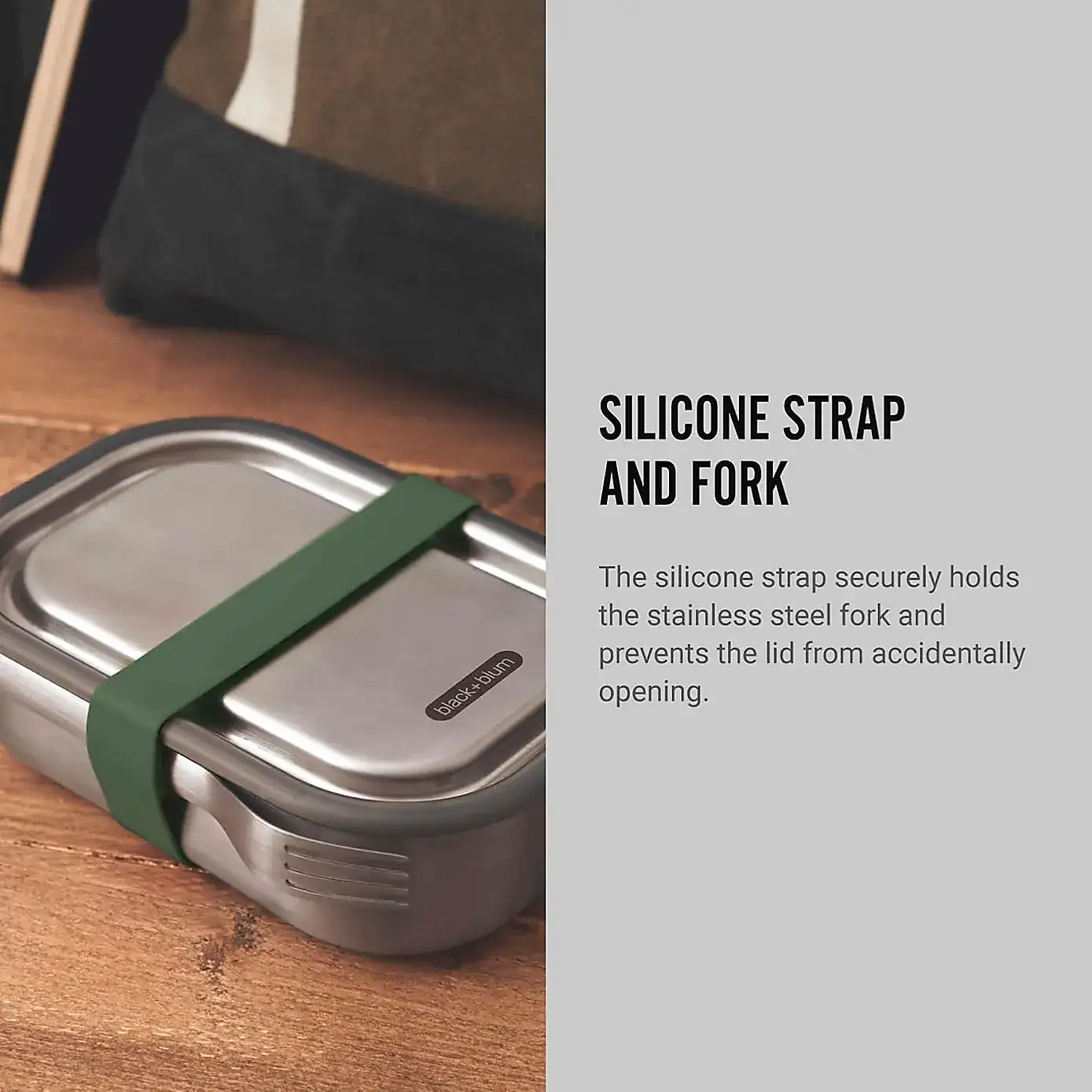 Black and Blum Stainless Steel Lunch Box