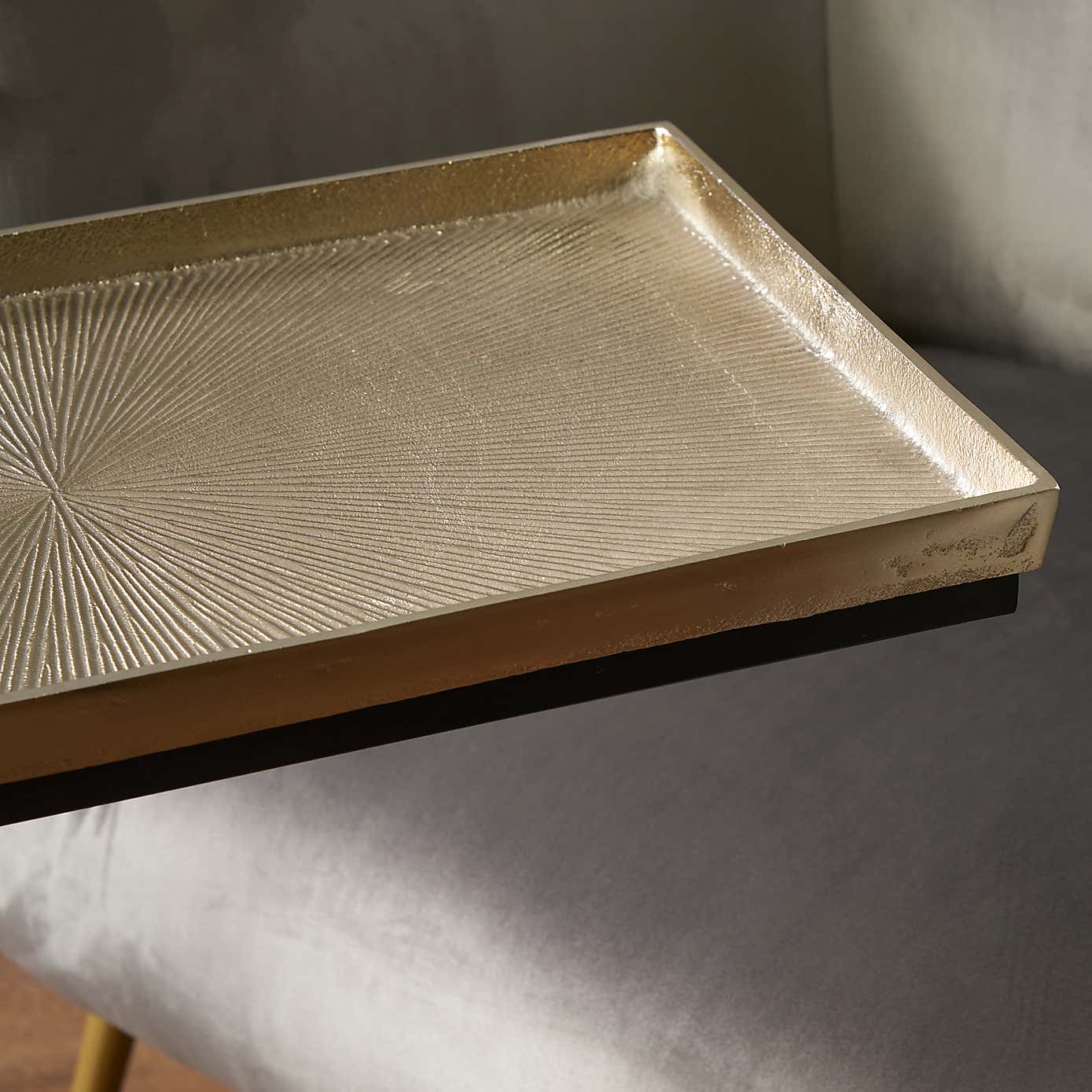 Franklin Supper Side Table, Gold Cast