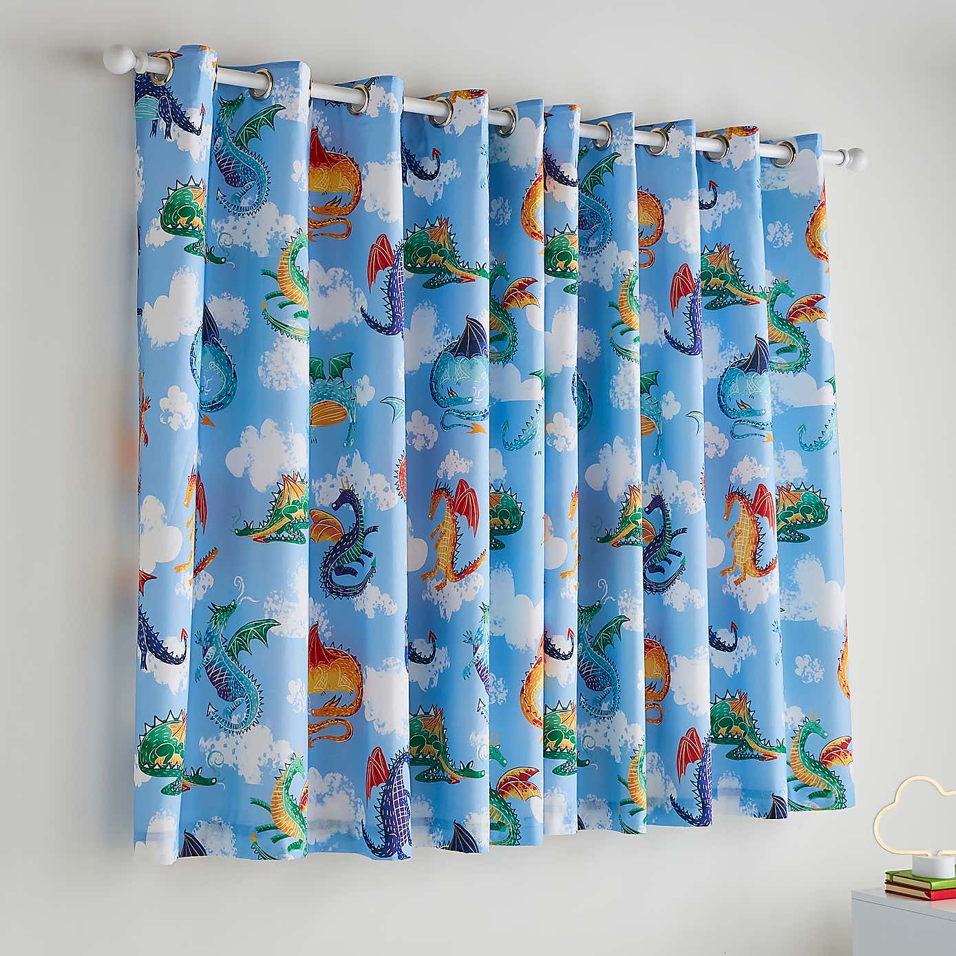 Dragons Blackout Eyelet Curtains