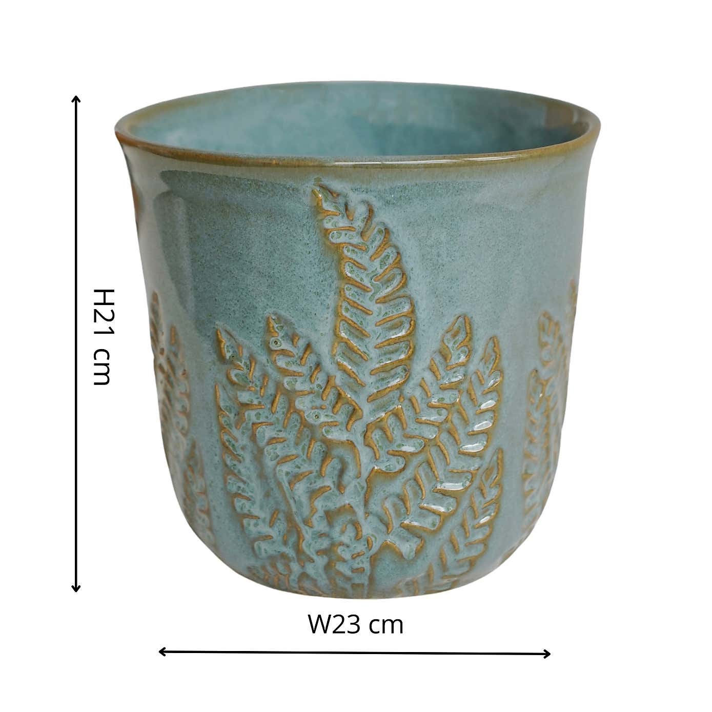 Kew Embossed Fern Planter