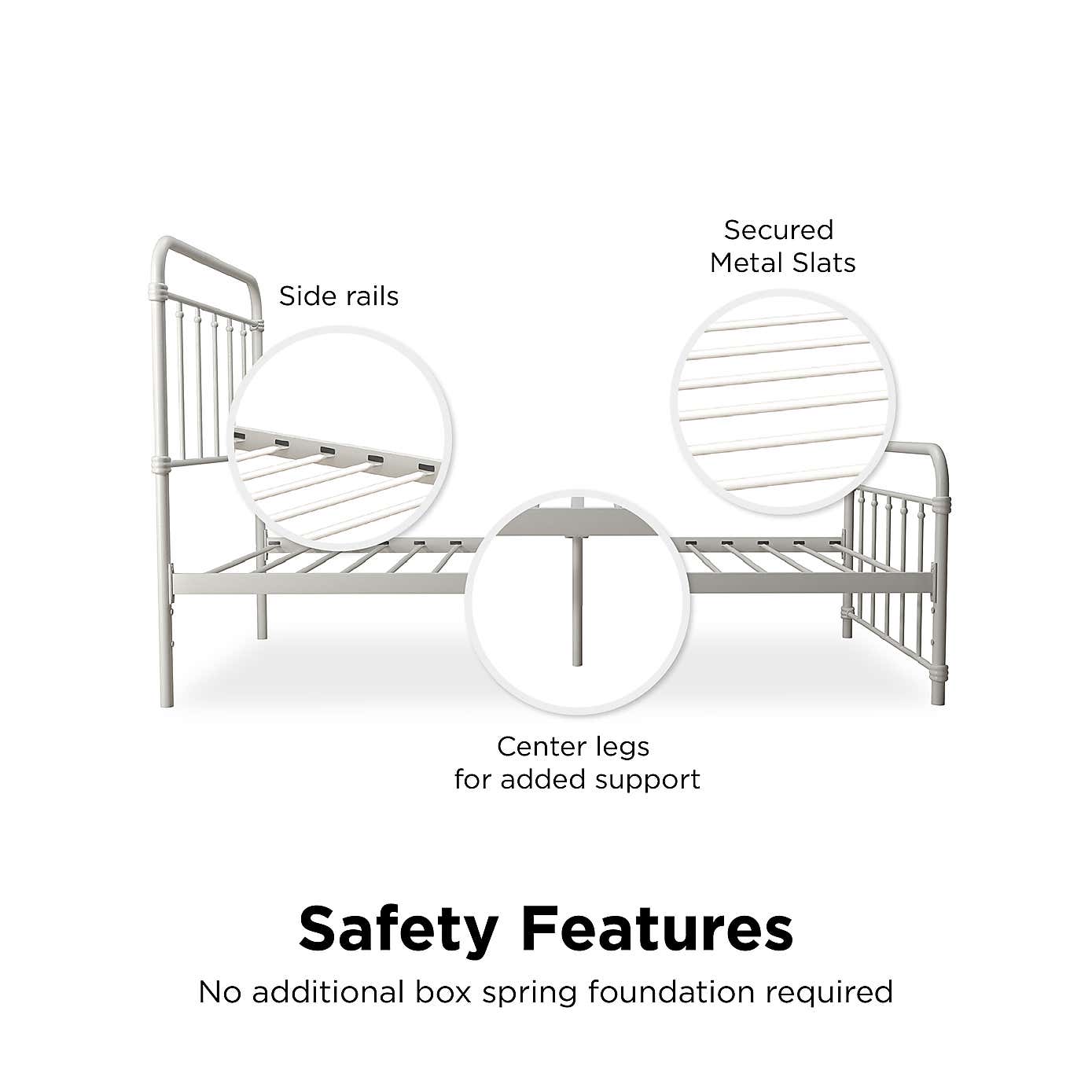 Dorel Home Wallace Metal Bed