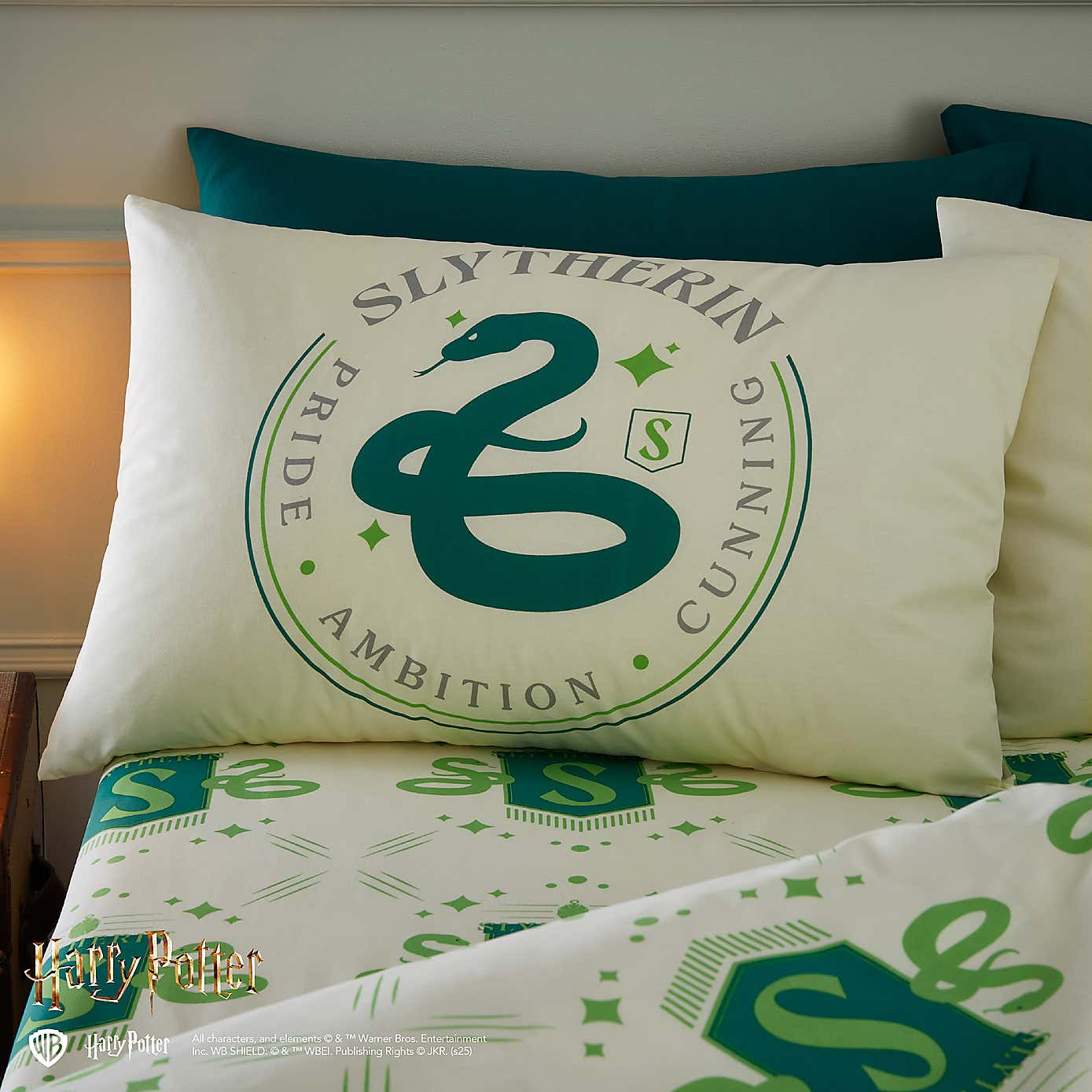 Harry Potter Slytherin Reversible Duvet Cover and Pillowcase Set