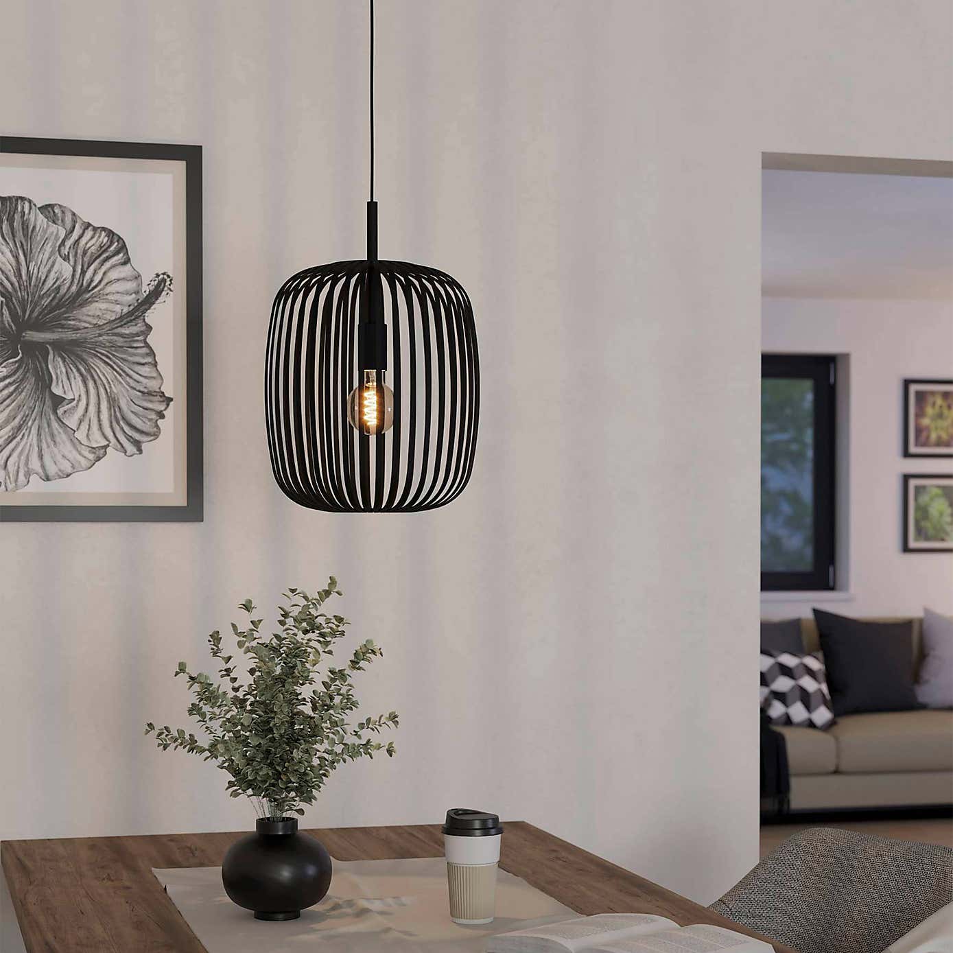EGLO Romazzina Industrial Adjustable Pendant Light