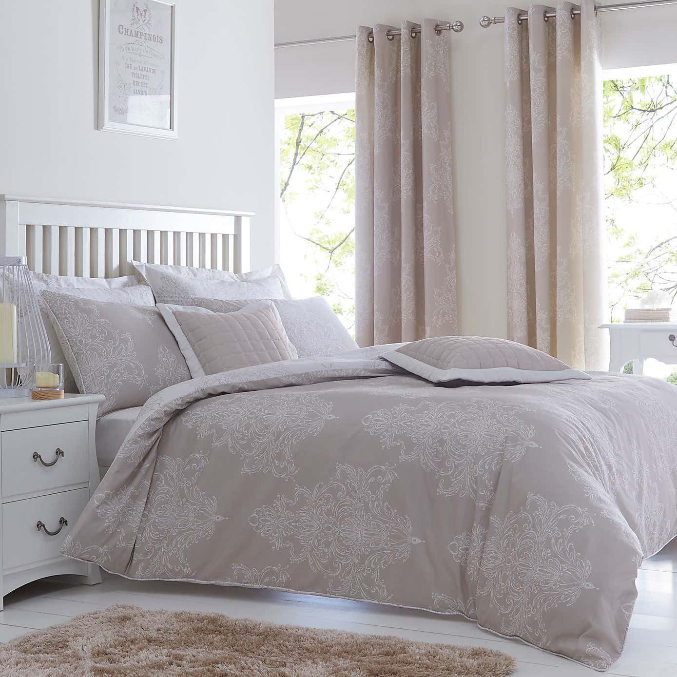 Versailles Natural Thermal Eyelet Curtains