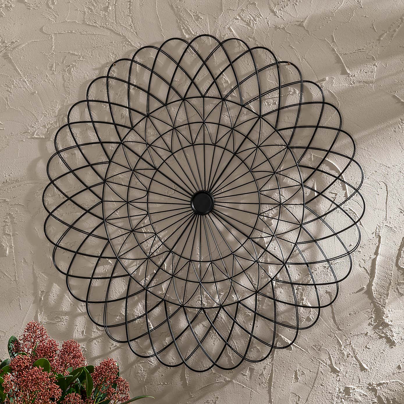 Black Spiral Wall Art 80cm