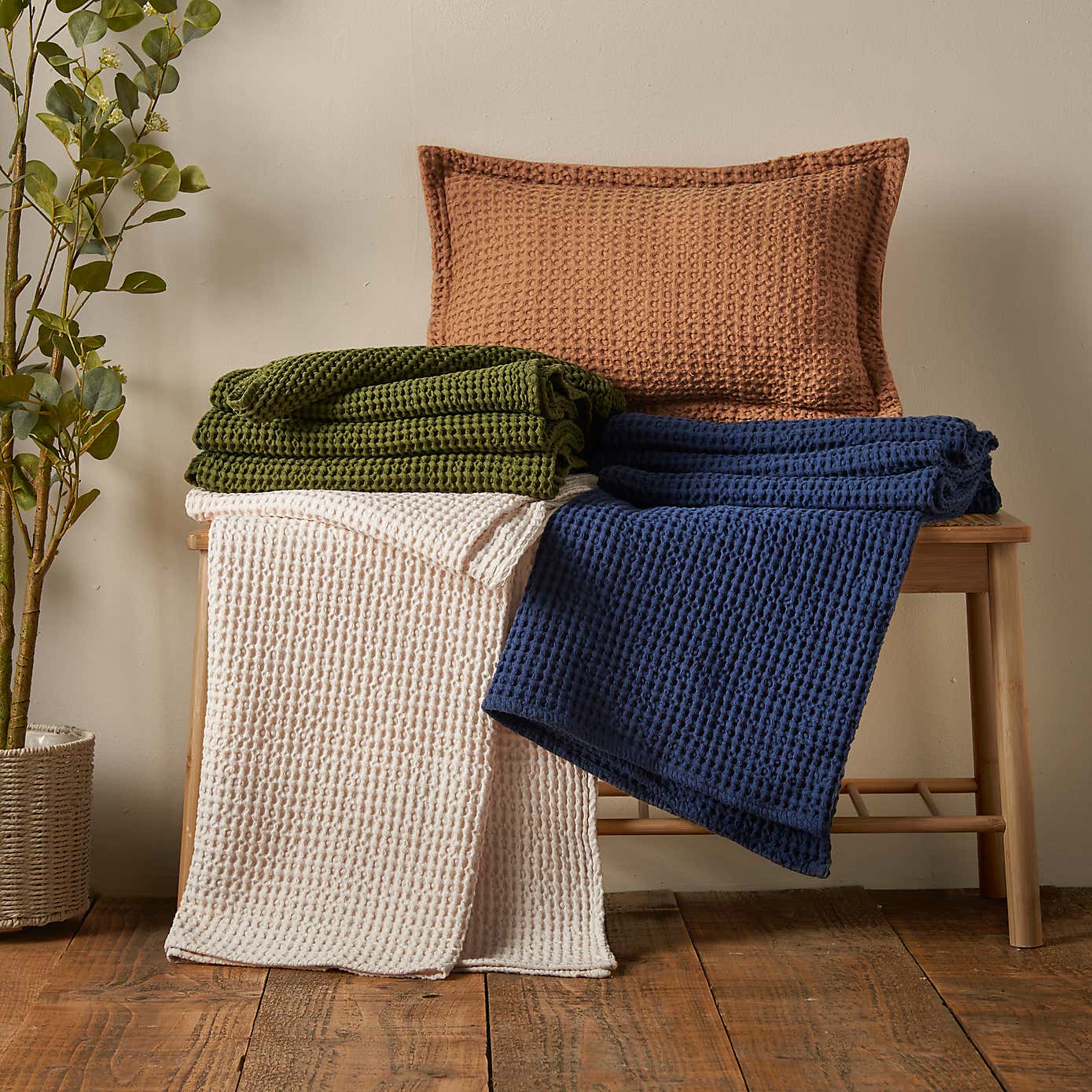 Pineapple Elephant Jaipur Waffle Throw 150cm x 200cm