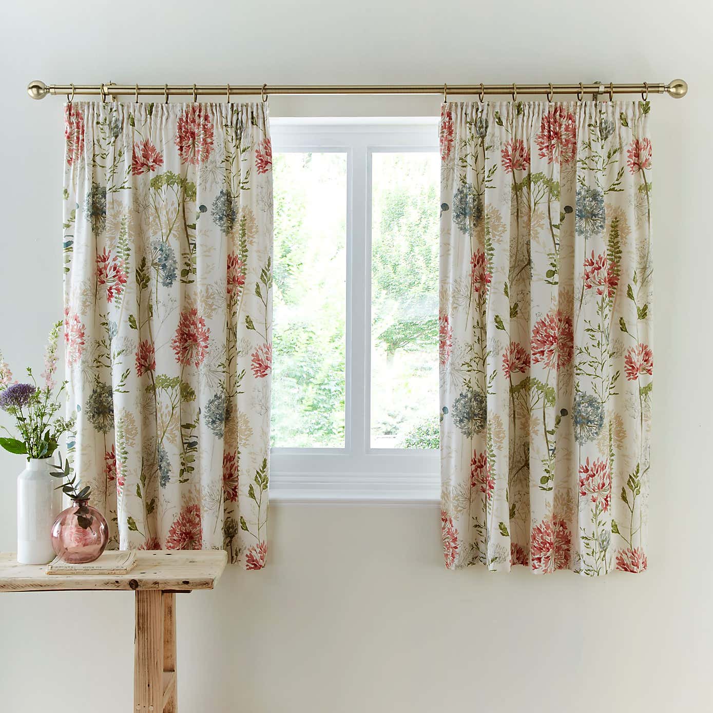 Country Meadow Pencil Pleat Curtains