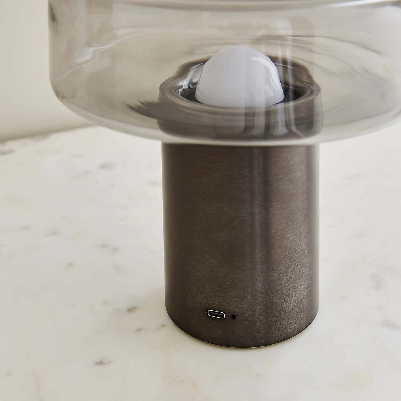 Dorien Glass Rechargable Table Lamp