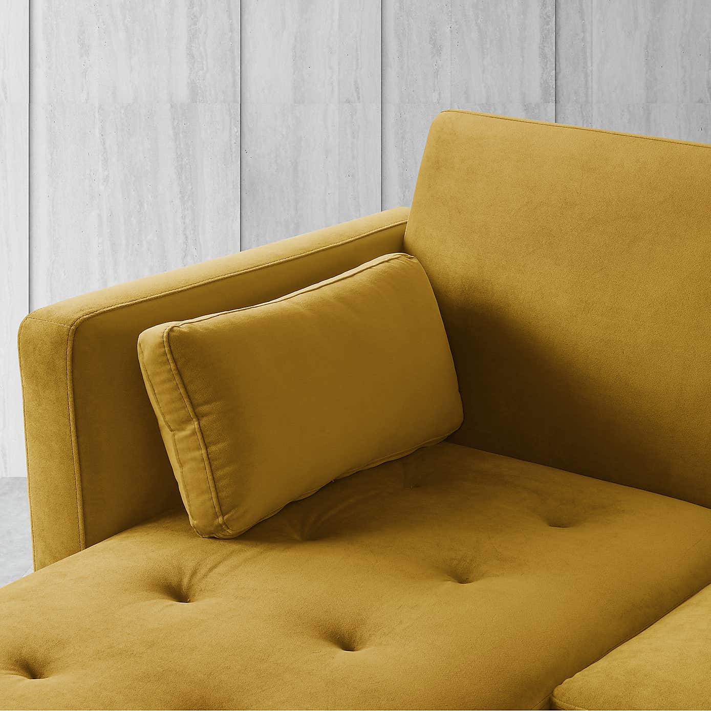 Selma Velvet Corner Double Sofa Bed