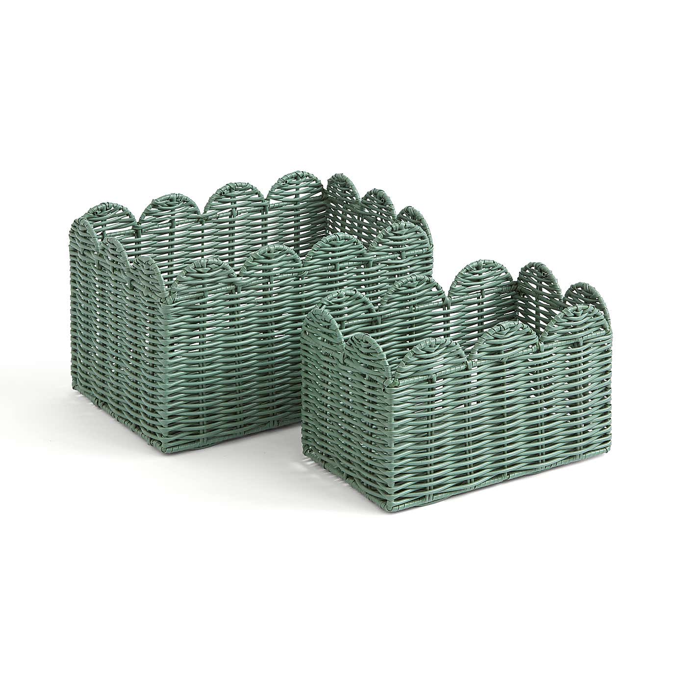 Heart and Soul Scallop Set of 2 Baskets