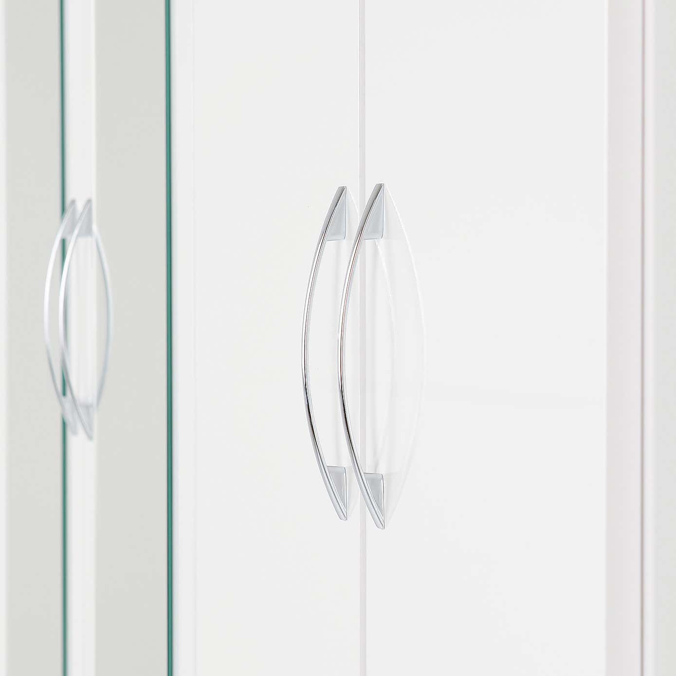 Nevada White 4 Door Wardrobe