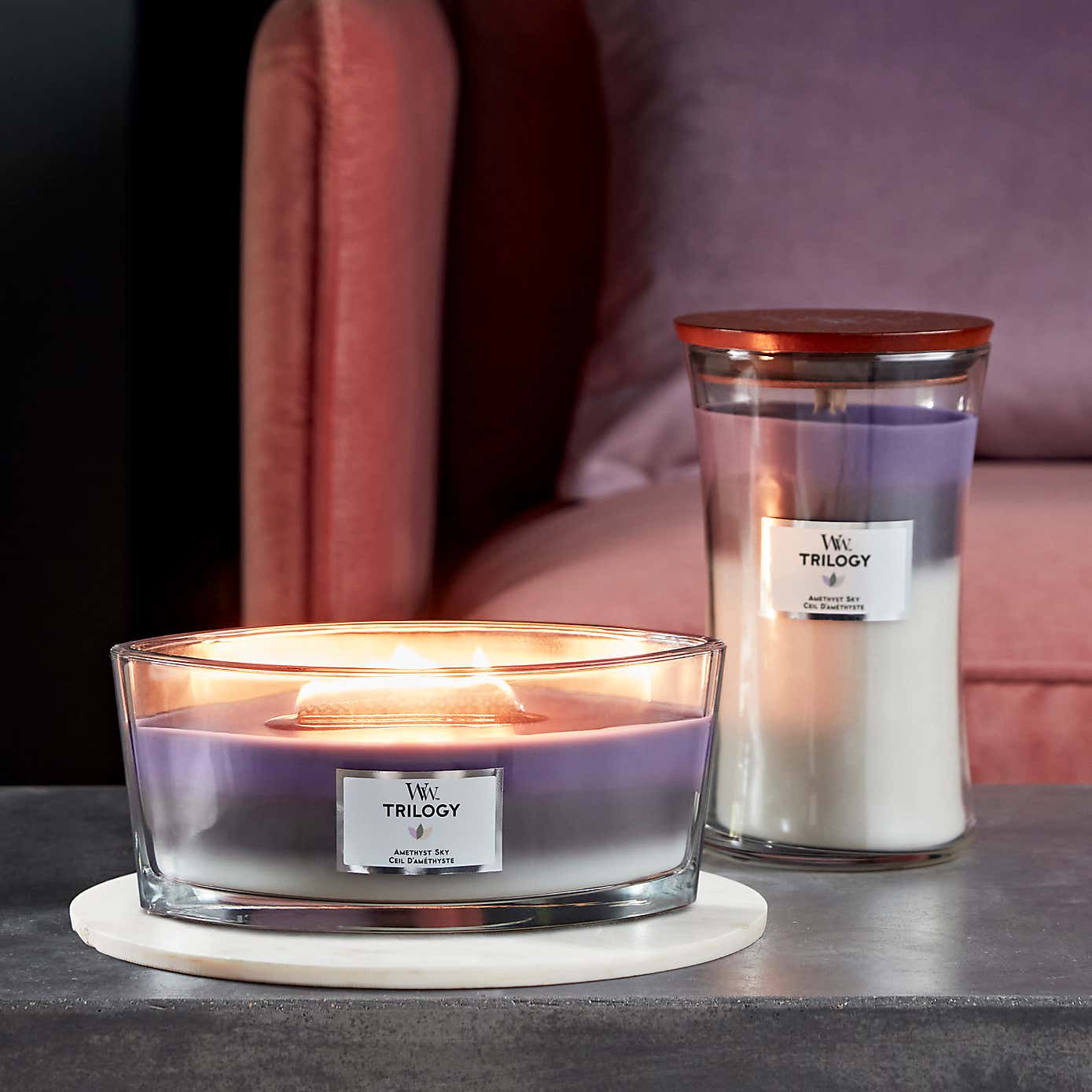 Woodwick Amethyst Sky Ellipse Candle