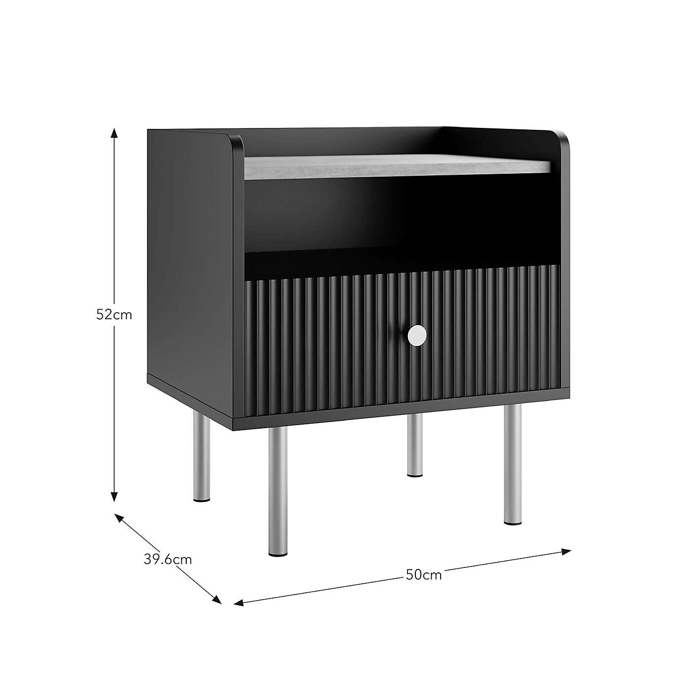 Georgi 1 Drawer Bedside Table