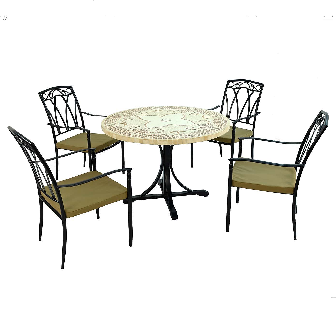 Provence Dining Table with 4 Ascot Chairs Set