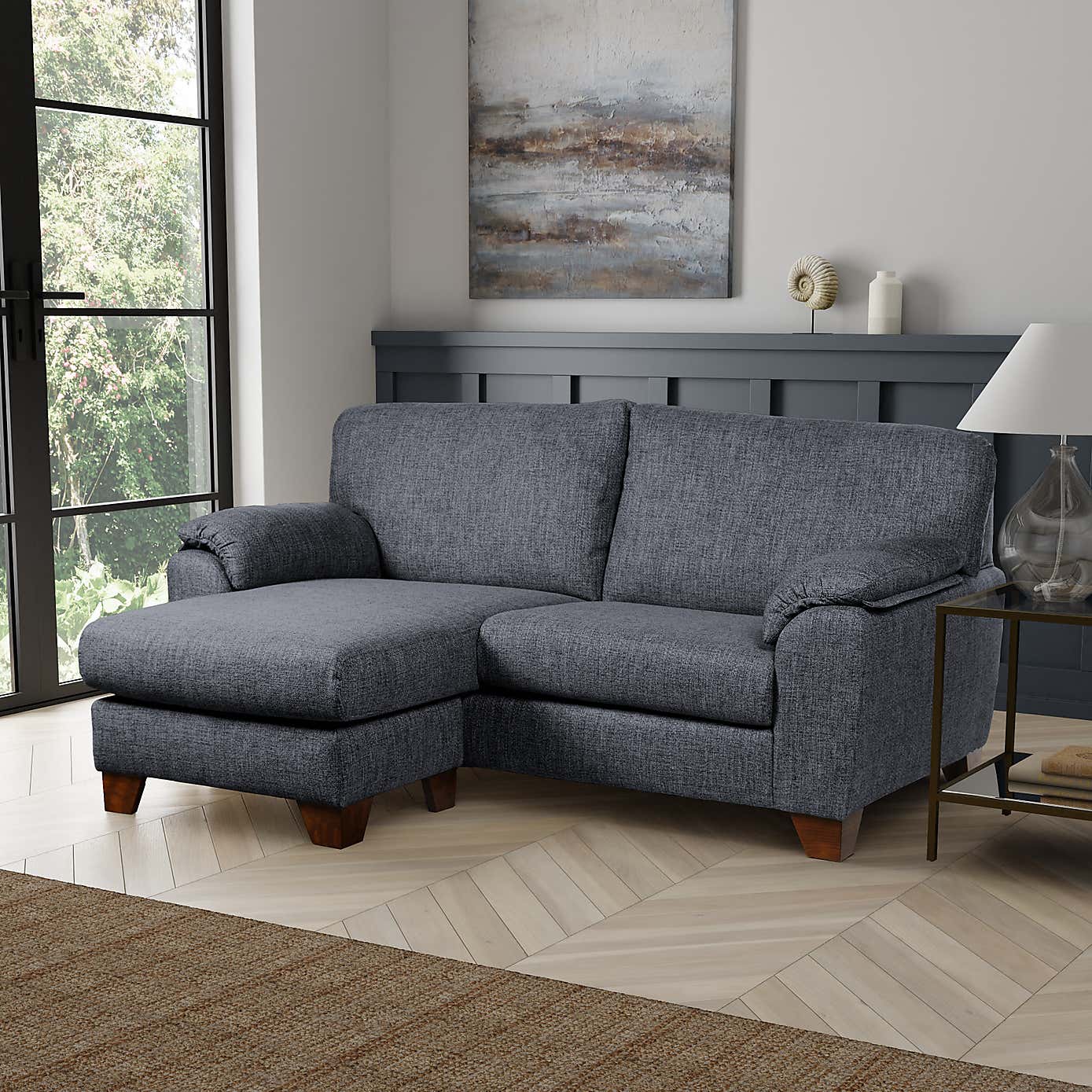 Meyer Tonal Weave Compact Corner Sofa