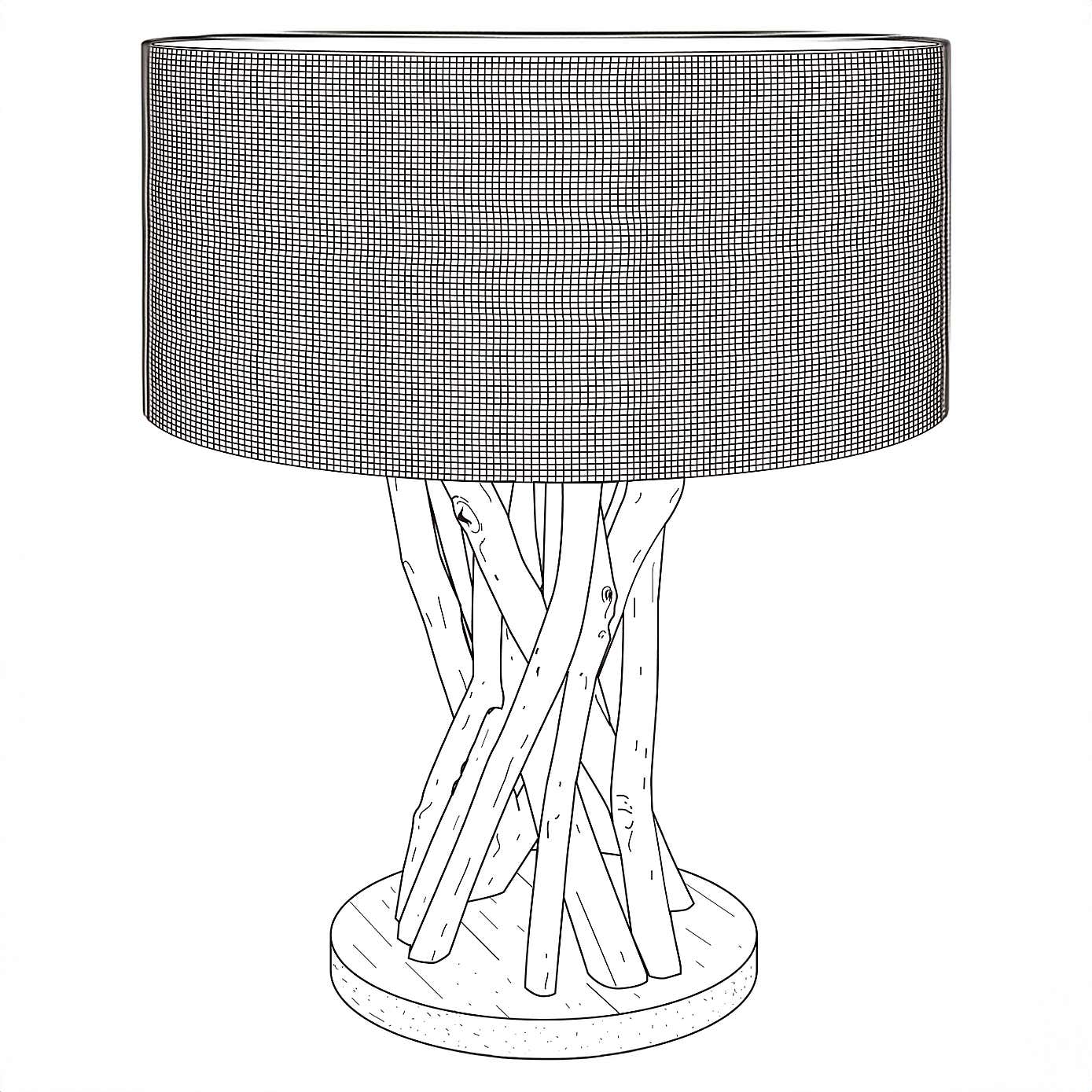 Derna Driftwood and Natural Jute Table Lamp