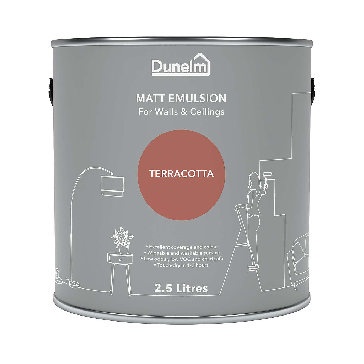 Dunelm Terracotta Matt Emulsion Paint