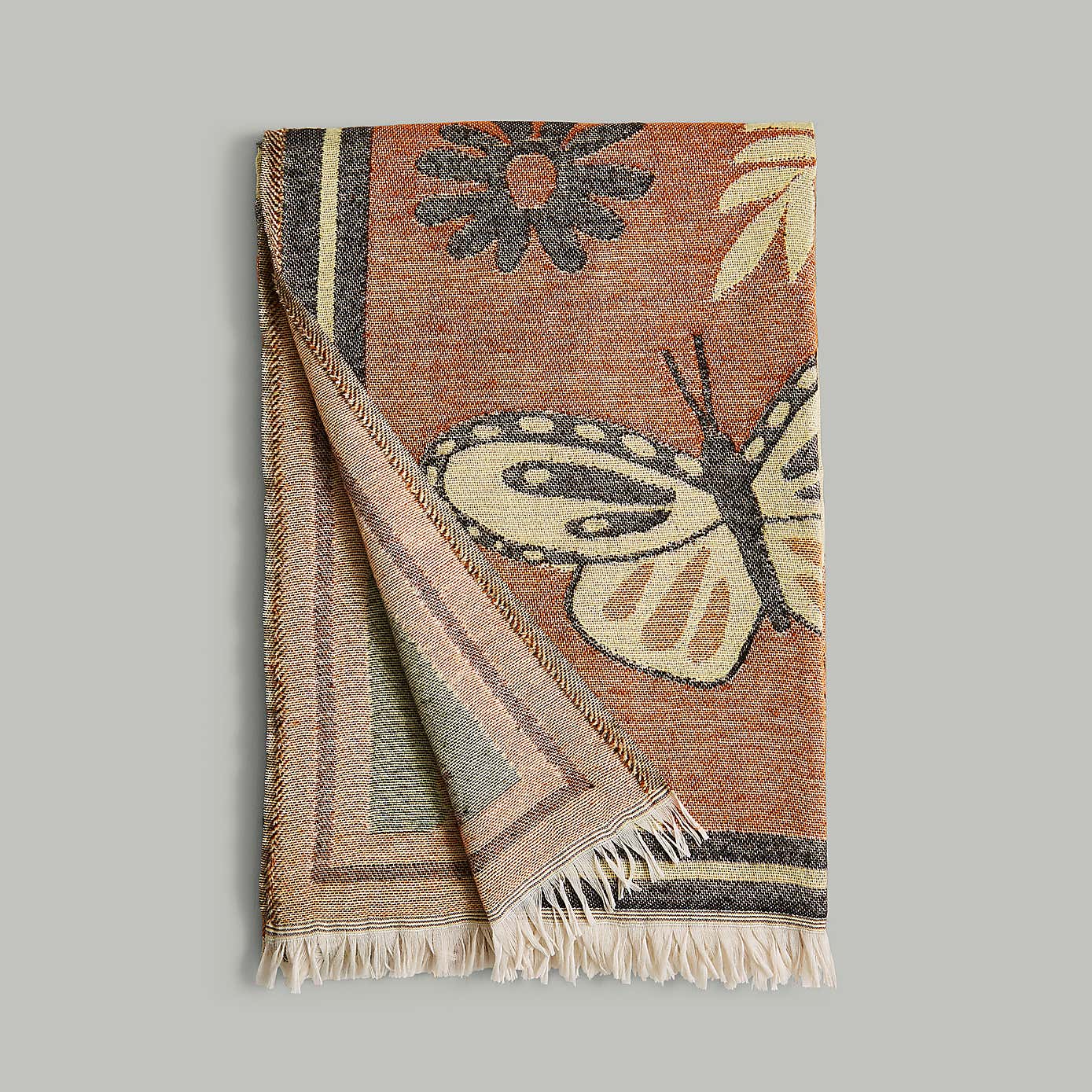 Butterfly Jacquard Woven Throw 155x170