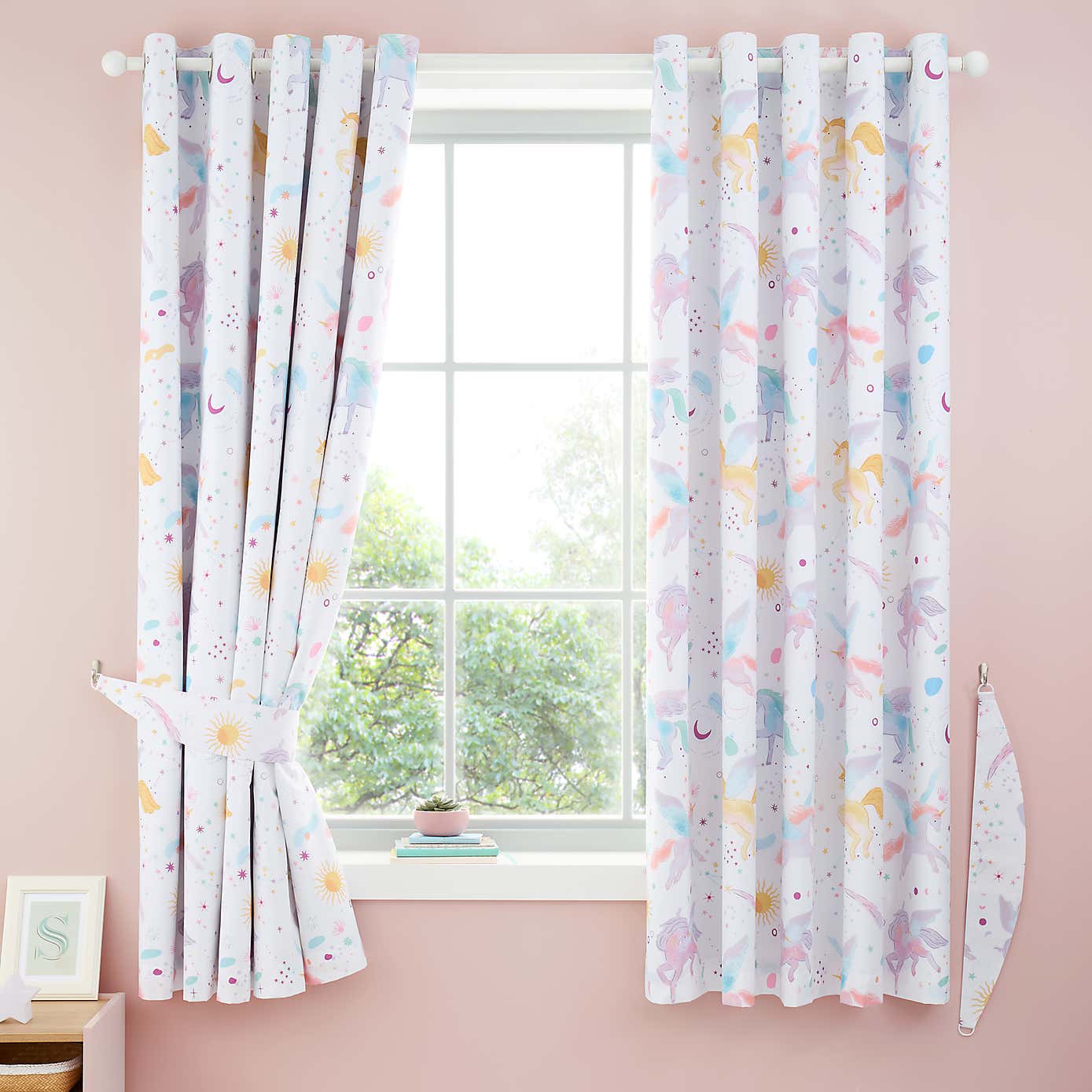 Celestial Unicorn Blackout Eyelet Curtains