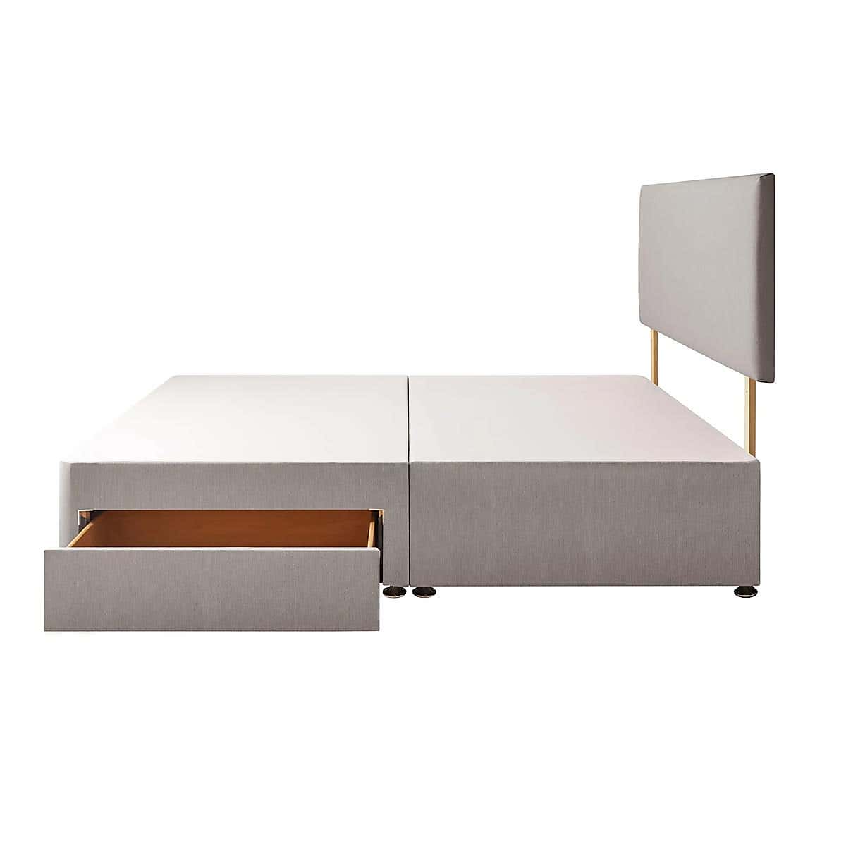 Silentnight 2 Drawer Divan Bed With Fabric Paris Headboard