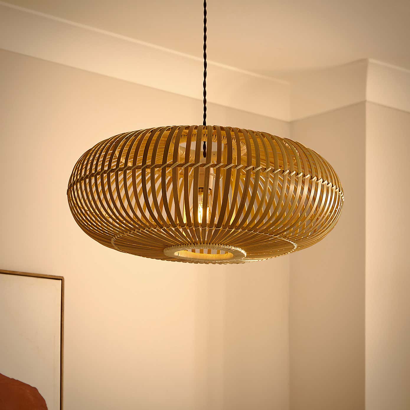 Abrielle Bamboo Easy Fit Pendant Shade