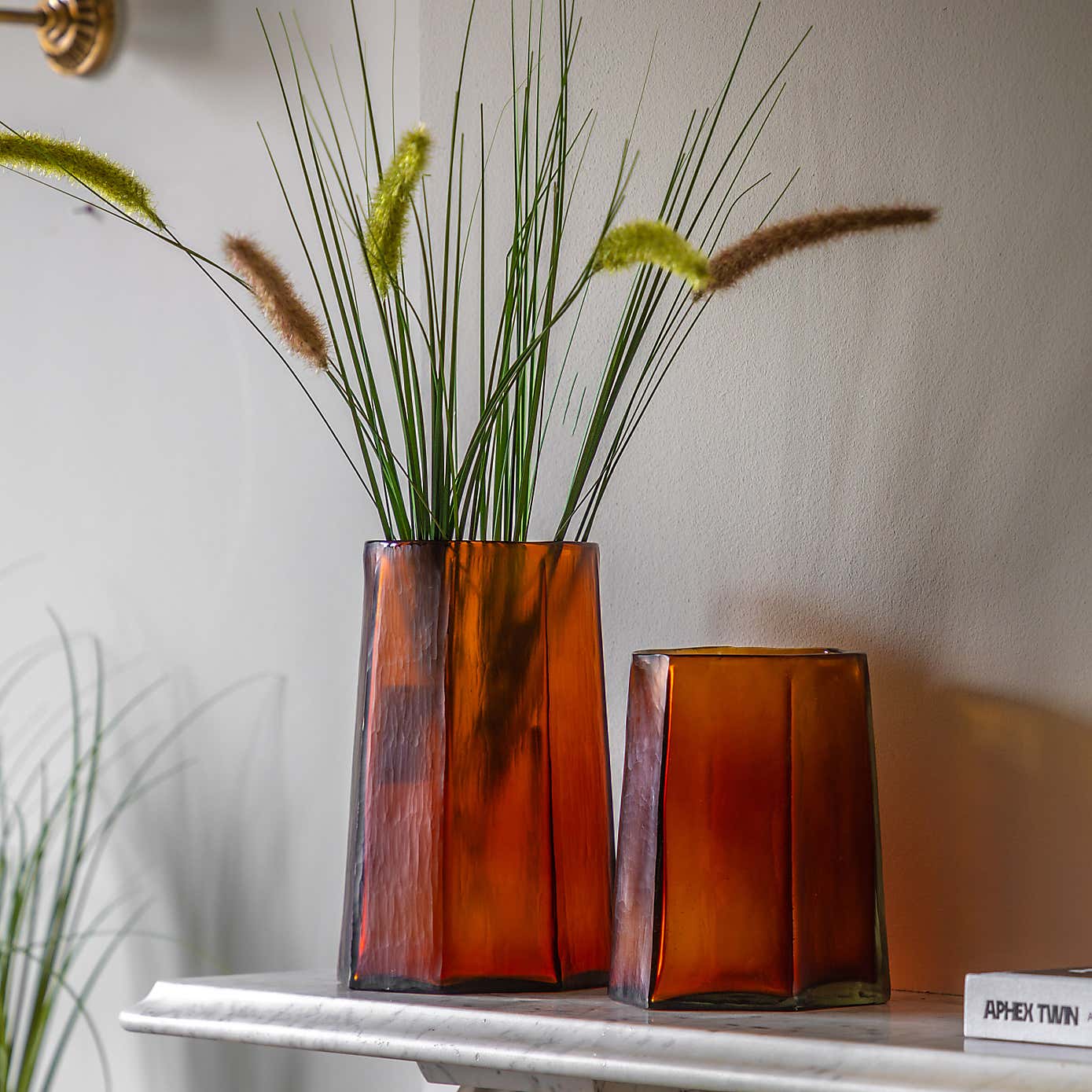 Organic Faceted Hurricane Vase