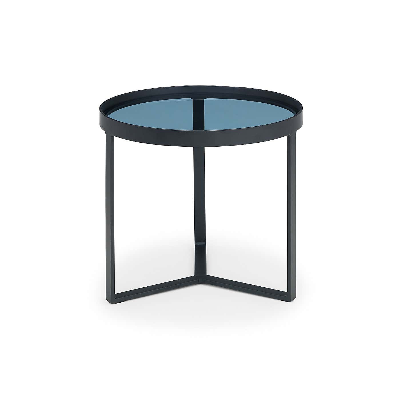 Loft Smoked Glass Lamp Table