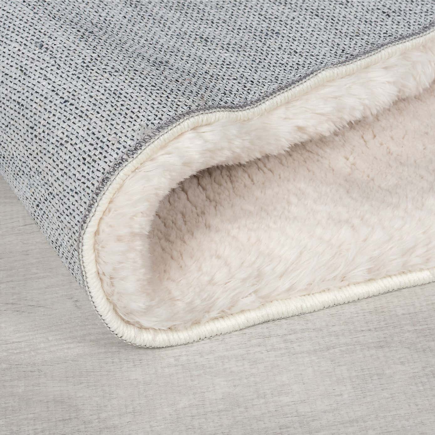 Faroe Wool Look Washable Faux Fur Rug