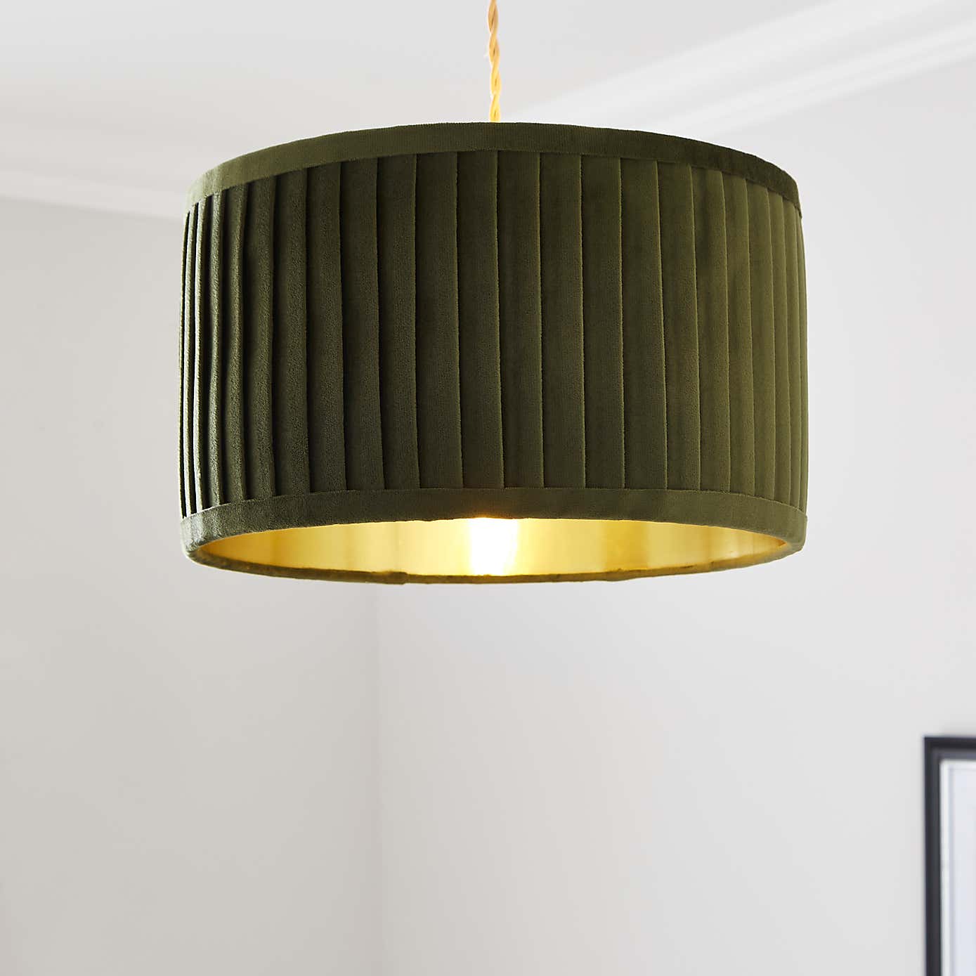 Sawyer Pleated Velvet Drum Lamp Shade