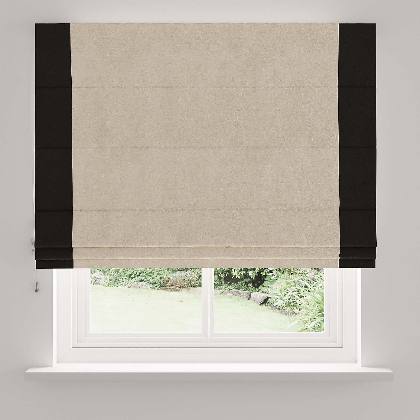 Luna Bordered Blackout Roman Blind