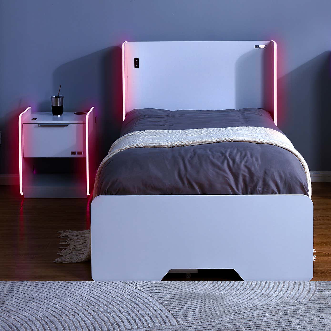 Electra Gaming Bed with Underbed Storage Drawers and LED Lights