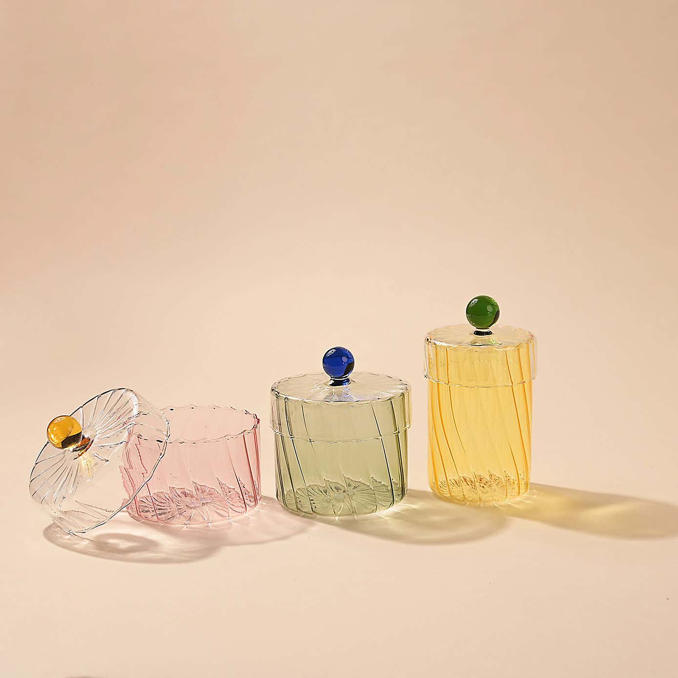 Hestia Handmade Coloured Glass Trinket Box