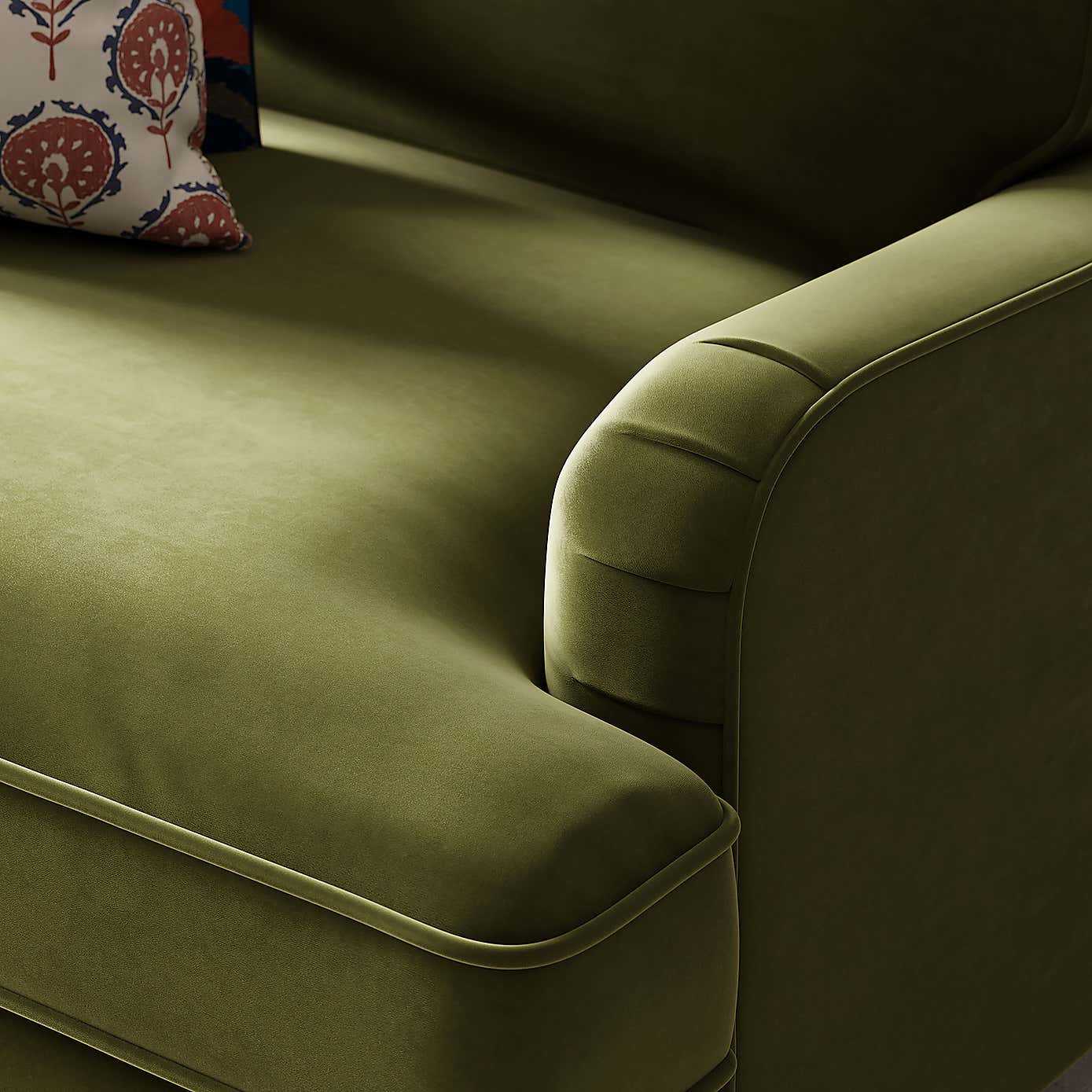 Beatrice Snuggle Sofa, Velvet