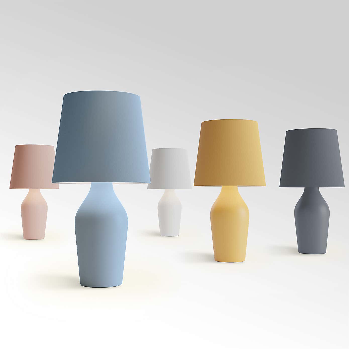 Ava Stoneware Blush Pink Table Lamp