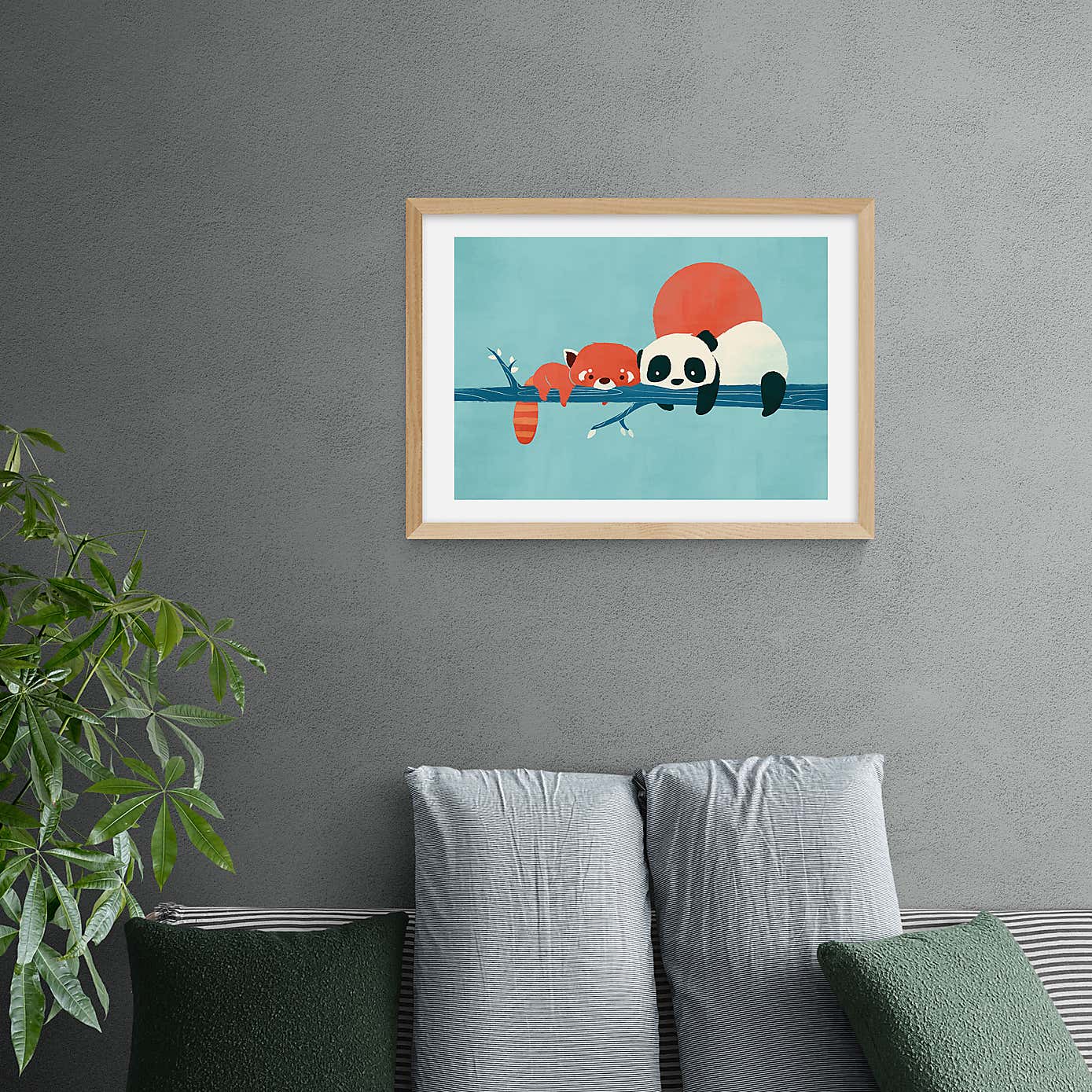 East End Prints Panda and Racoon Print