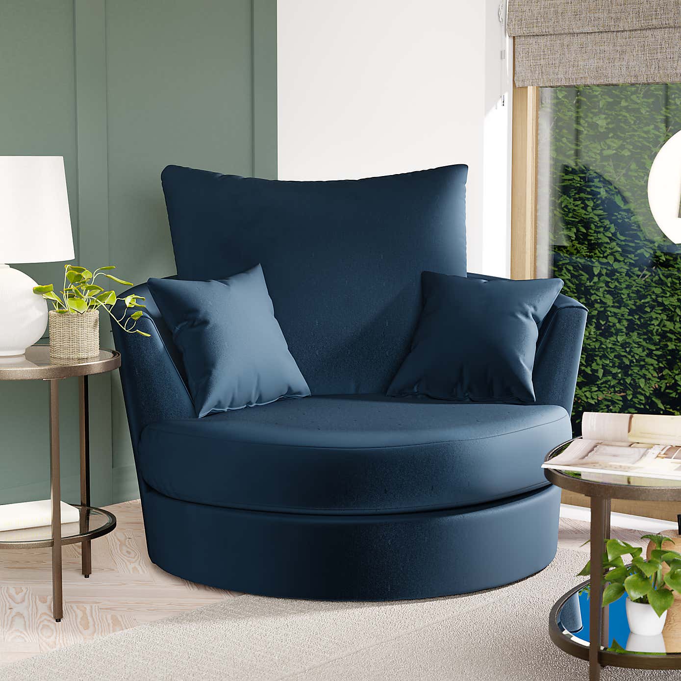Blake Opulent Velvet Swivel Chair