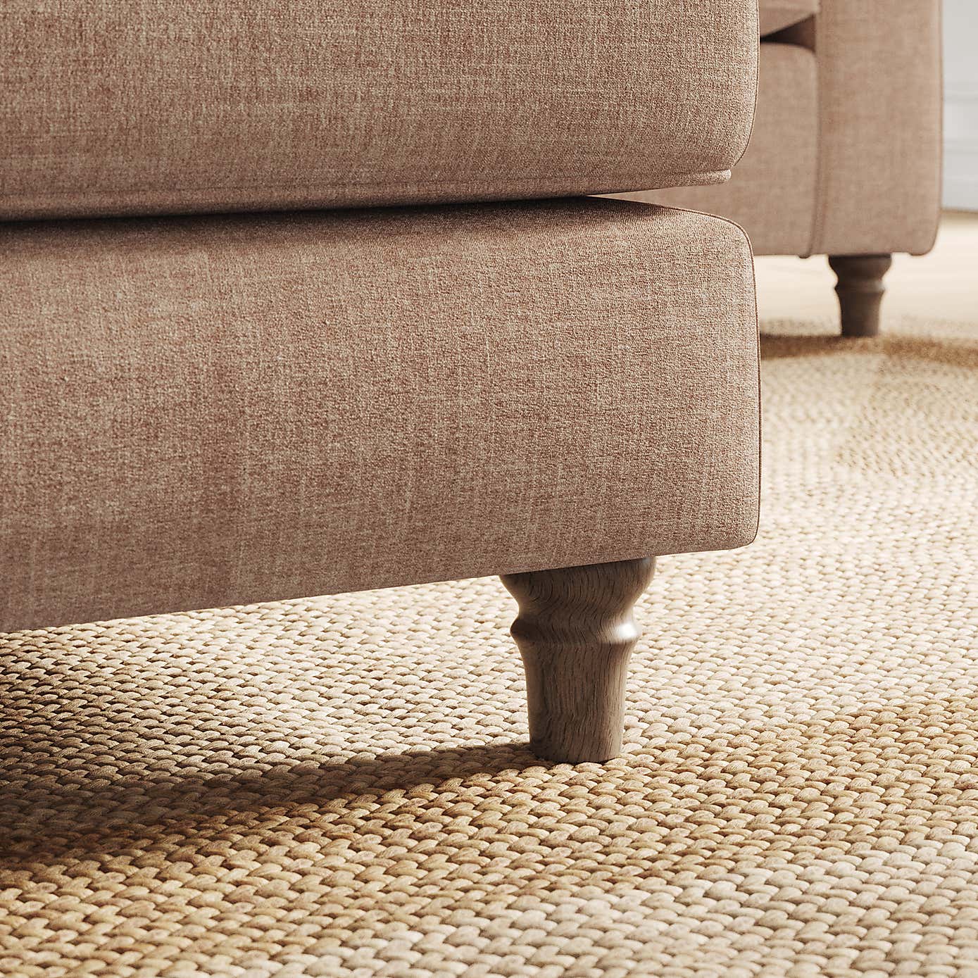 Flori Footstool, Tonal Plush Chenille