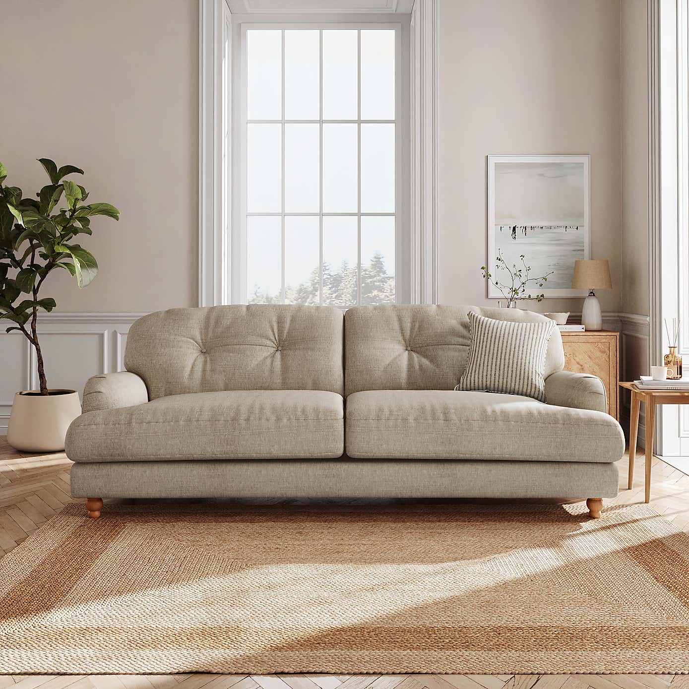 Slub Faux Linen Fabric Sample